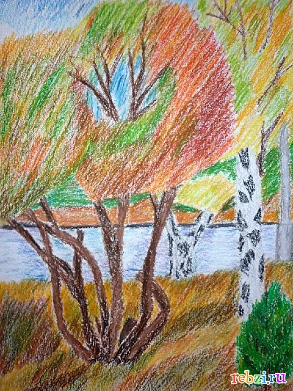 Рисунок Осень карандашом