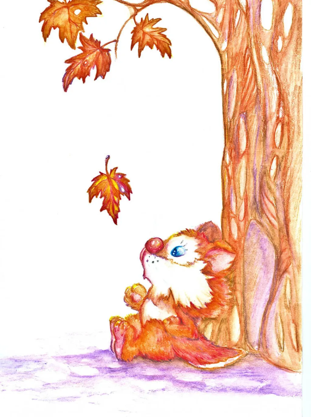 Рисунок Осень карандашом